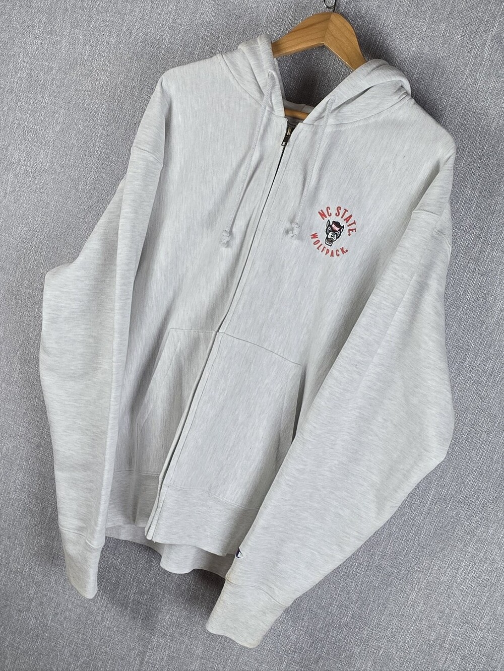 Champion Reverse Weave N.C. State Wolfpack Full Zip Hoodie Sz XL